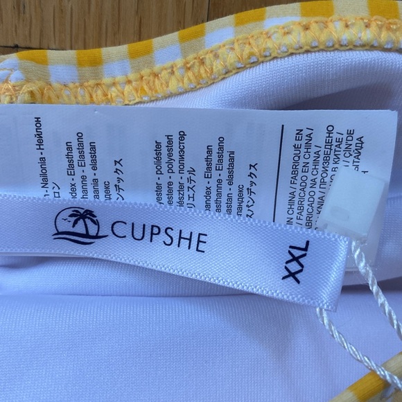 Cupshe Plaid Swimsuit Bikini Size XXL - Picture 8 of 9